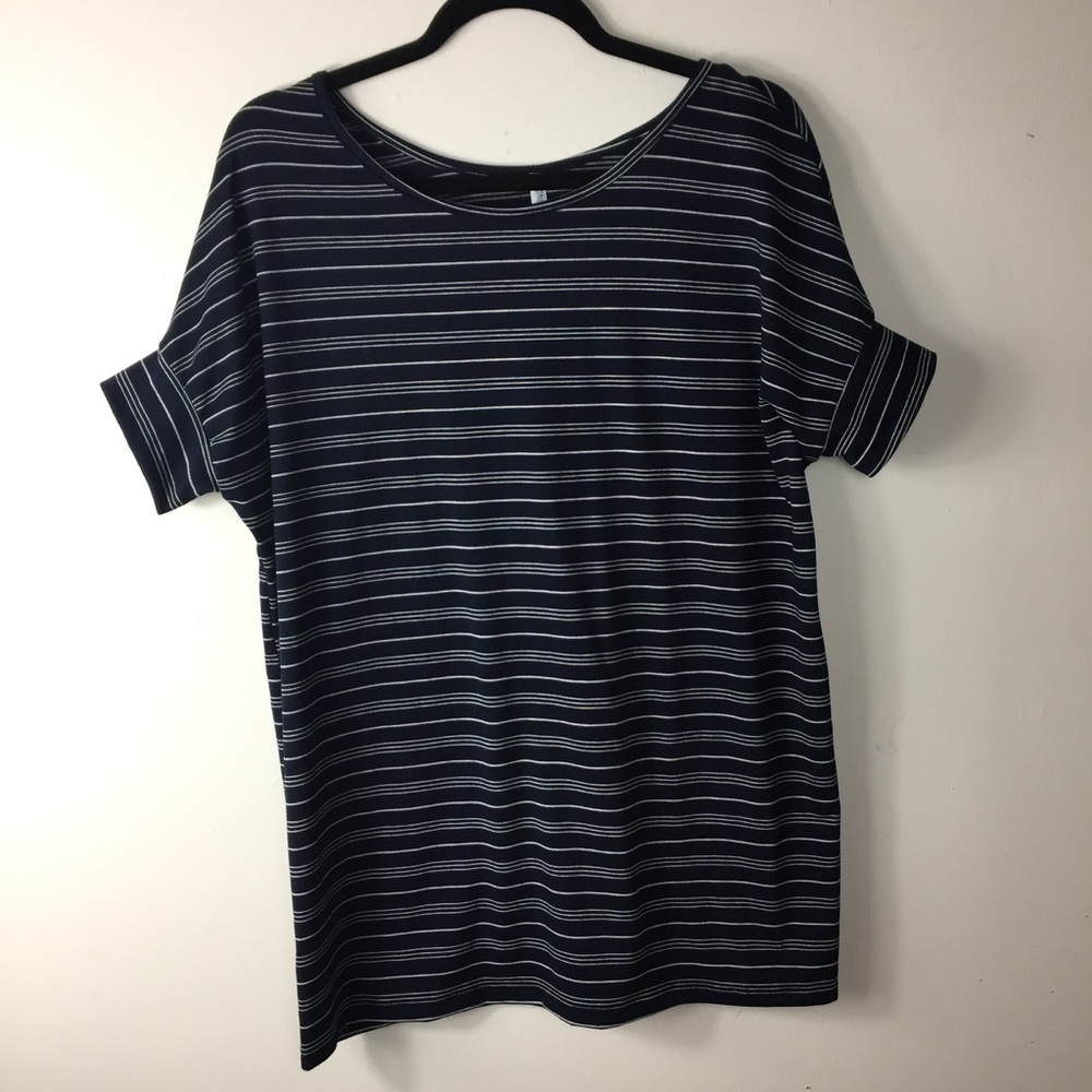 Honey & lace small Tustin tunic navy striped